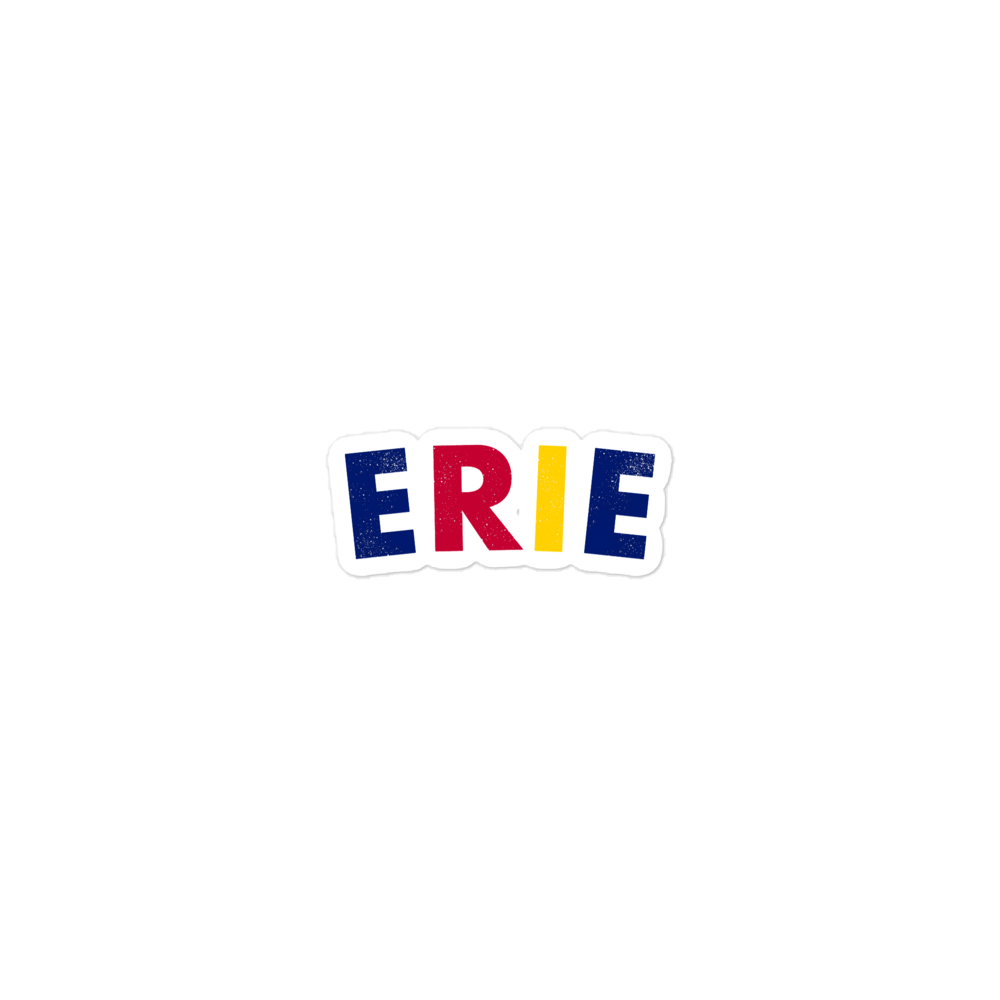 Erie Distressed Sticker
